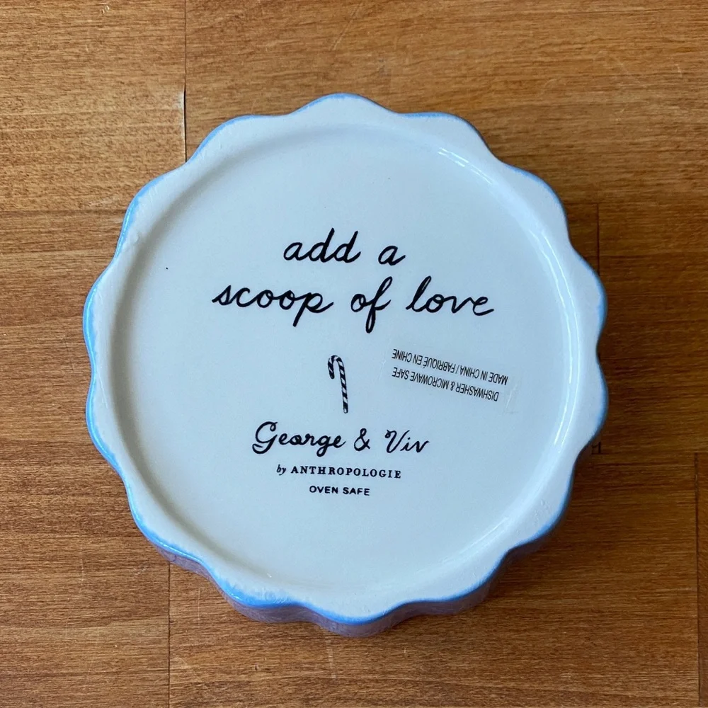 Anthropologie George & Viv Penguin Winter Christmas Ramekin NWOT